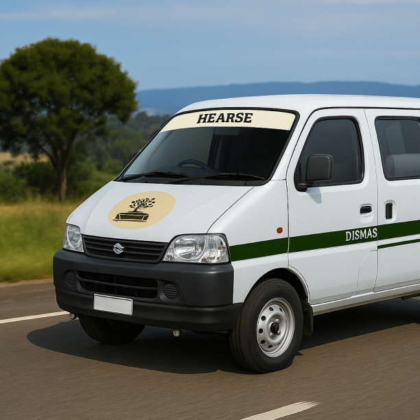 Affordable and trusted hearse van for dignified deceased transport by Dismas Funeral Service, providing compassionate and professional body transportation in Ranchi and Jharkhand.
